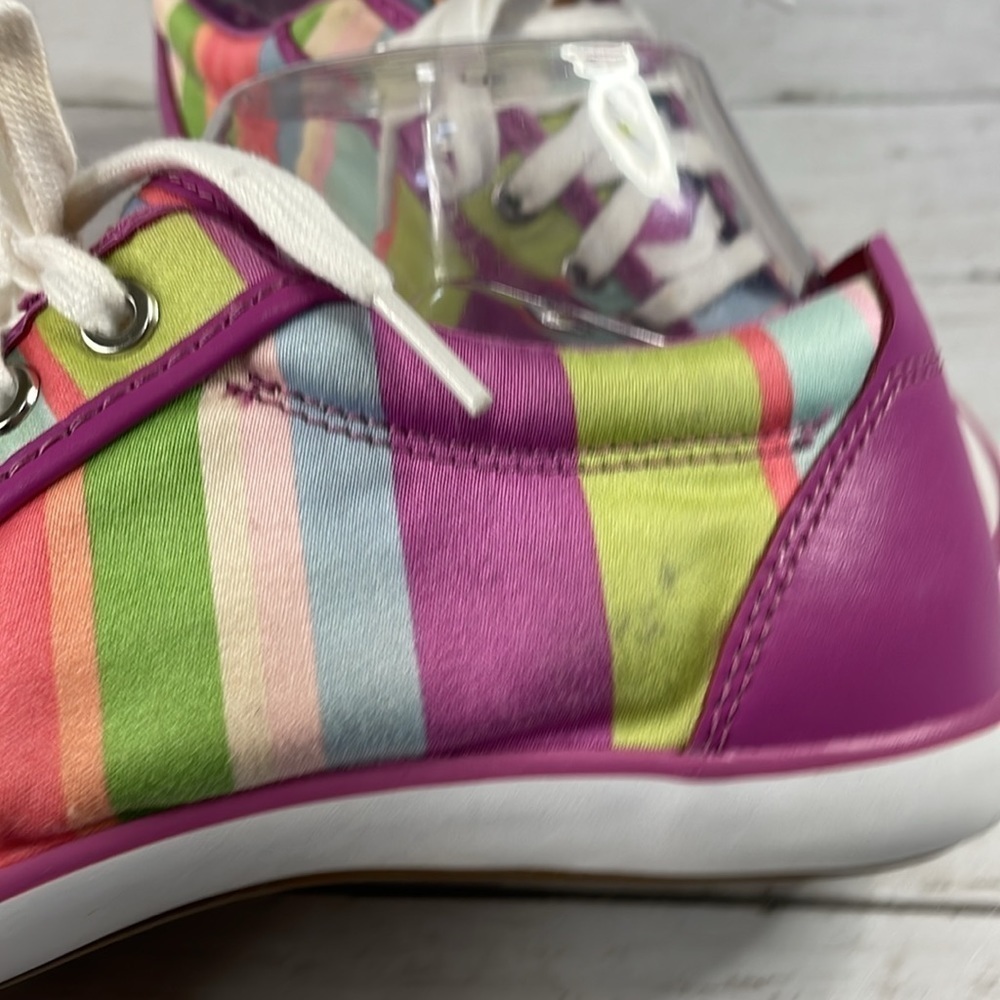 COACH Barrett Hampton Weekend Multi Color Stripe Sneaker - Picture 8 of 11